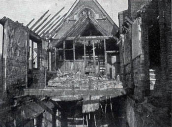 Fire damage at Saint Francis Home 1908